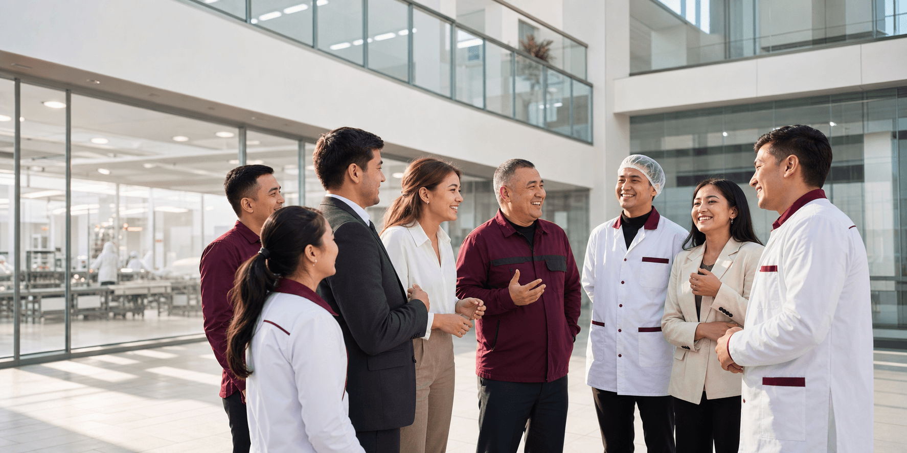 MeatCity team collaborating at the production facility